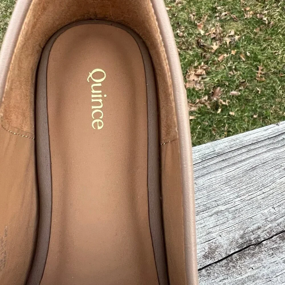 Quince Italian Leather Horsebit Tan Loafer size 8 New without box - Picture 2 of 8